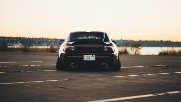 Honda S2000 Rear View Black wallpaper