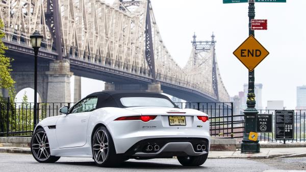 Jaguar F Type R Awd Us Spec White wallpaper