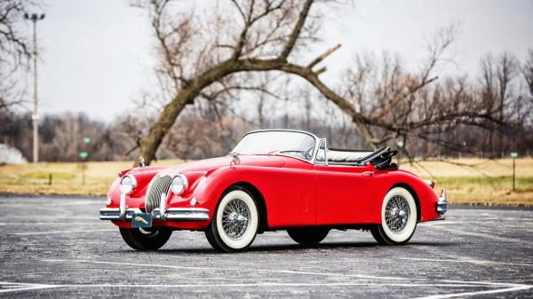 Jaguar Xk150 Drophead 1961 Convertible Red wallpaper
