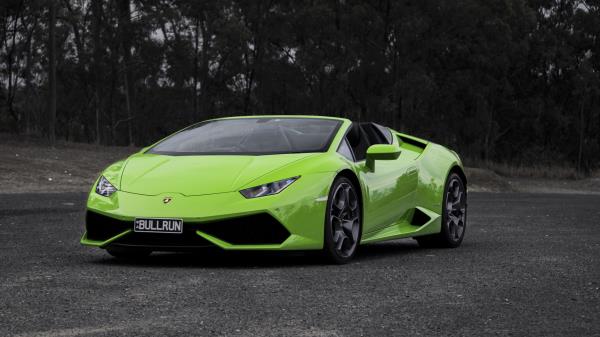 Lamborghini Huracan Lp610 4 Green Side View wallpaper