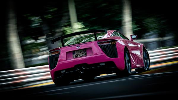 Lexus Pink Blur Rear View Sport Car wallpaper
