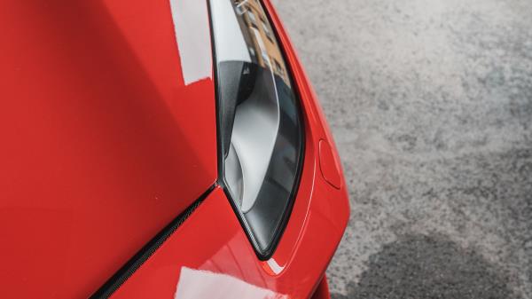 Machine Aerial View Headlight Wallpaper