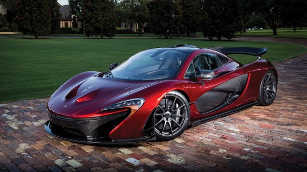 Mclaren P1 Red Sports Car Side View wallpaper