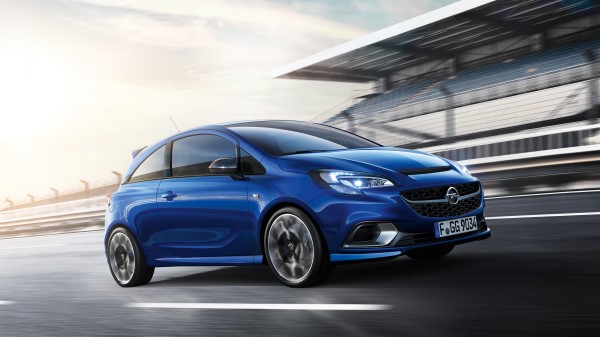 Opel Corsa Blue Side View wallpaper