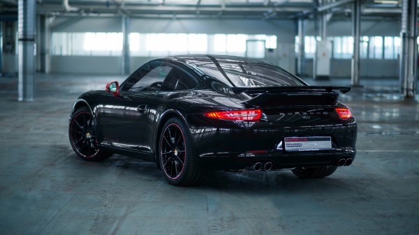 Porsche 911 Carrera Black Side View wallpaper