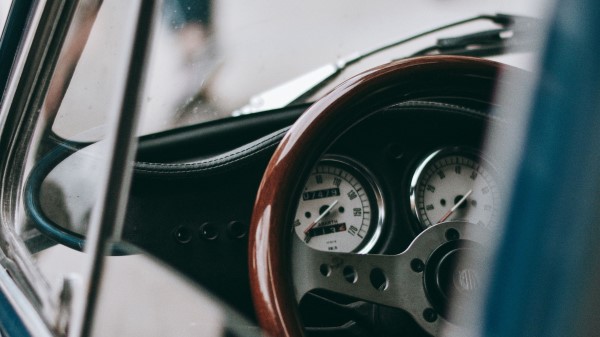 Steering Wheel Salon Retro wallpaper