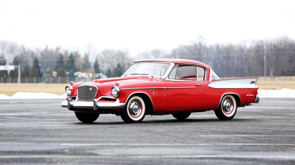 Studebaker Golden Hawk 1957 Red Side View wallpaper