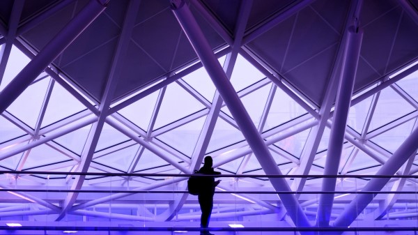 Architecture Purple Minimalism Wallpaper