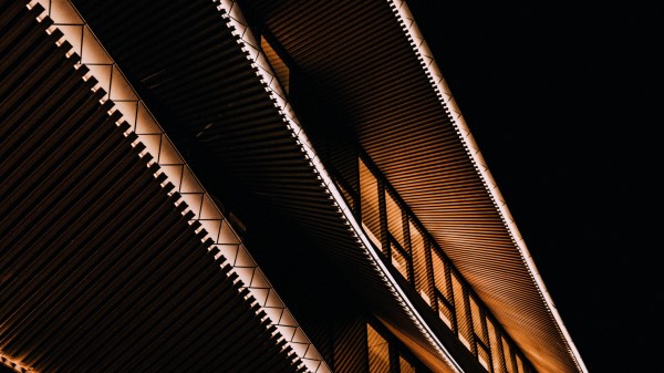 Architecture Roof Backlight Wallpaper