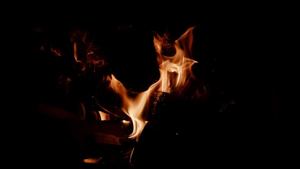 Bonfire Fire Flame Night Wallpaper