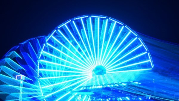 Ferris Wheel Attraction Backlight Image Wallpaper
