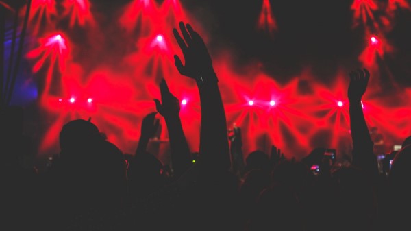 Hands Concert Audience Silhouettes wallpaper