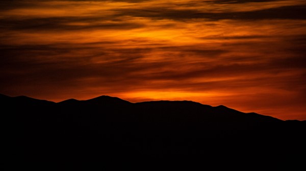 Hill Silhouette Sunset wallpaper