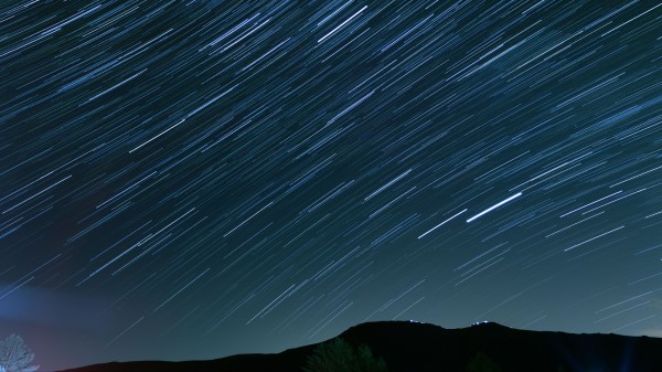 Long Exposure Stars Starry Sky Wallpaper