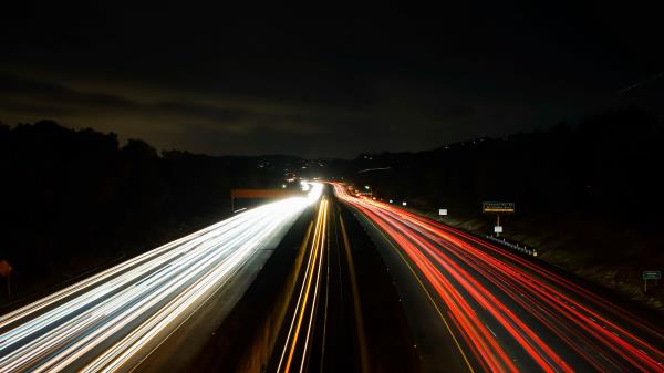 Road Lines Long Exposure wallpaper