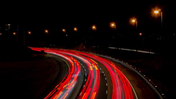 Road Turn Backlight Image wallpaper