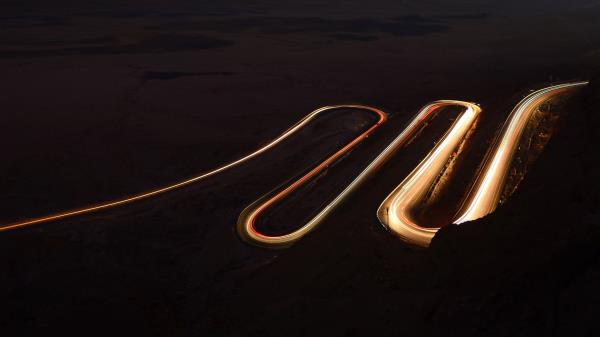 Road Winding Aerial View wallpaper