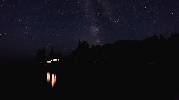 Starry Sky Night Lights Sky wallpaper