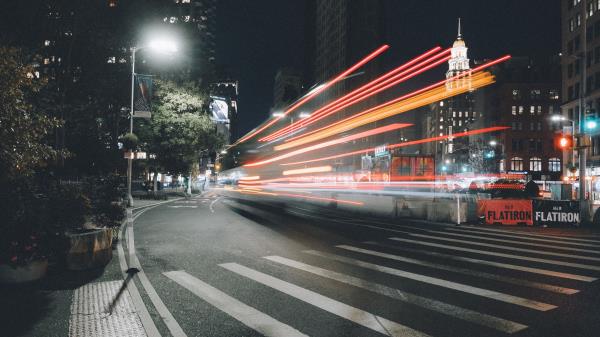 Street Lights Long Exposure wallpaper
