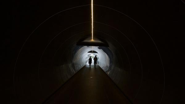 Tunnel Silhouette Dark Image wallpaper