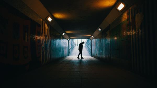 Tunnel Silhouette Underground wallpaper