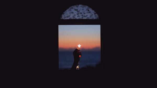 Window Star Hand Night wallpaper