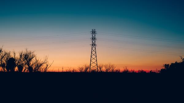 Wires Support Anker Evening Wallpaper