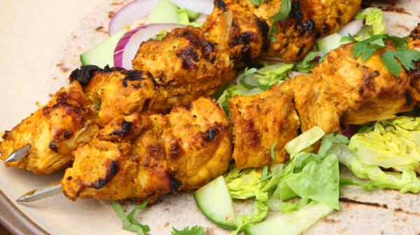 Barbecue Meat Indium Plate Wallpaper