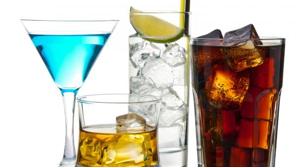 Beverages White Background Ice Lemon Straw Wallpaper