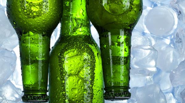 Bottle Three Beer Ice Wallpaper
