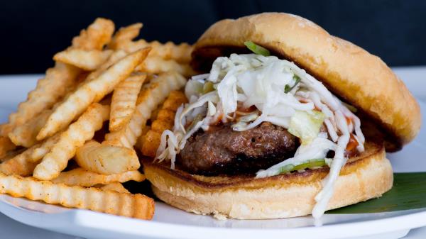 Burger Hamburger Fast Food French Fries Wallpaper
