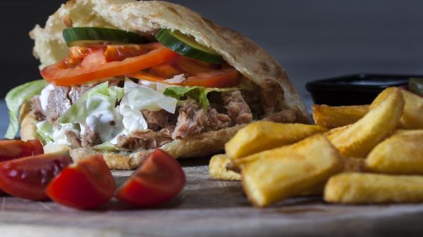 Burger Vegetables Potatoes Wallpaper
