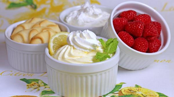 Cake Cookies Dessert Raspberry Berry Lemon Wallpaper