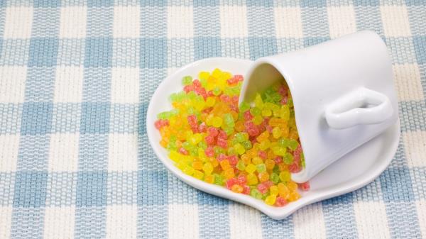 Candy Jelly Cup Saucer Table Cloth Wallpaper