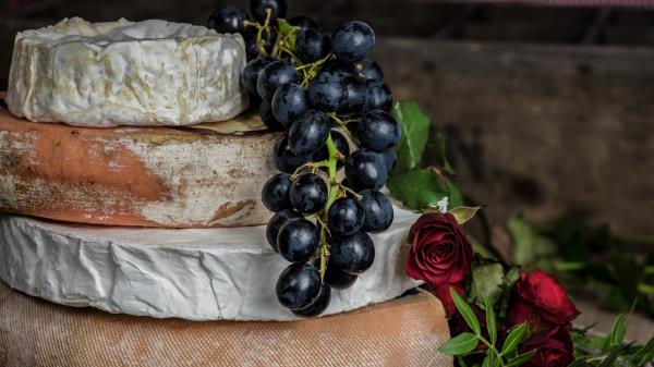 Cheese Rose Grape Wallpaper