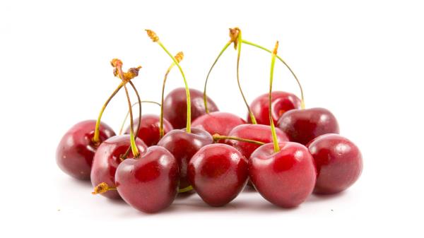 Cherries Berries Tails White Background Wallpaper