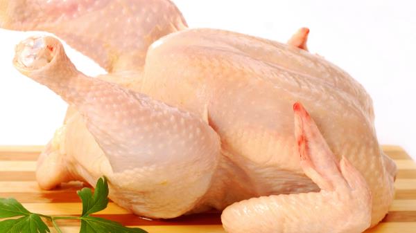 Chicken Board Parsley White Background Wallpaper