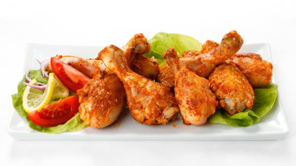 Chicken Legs Cabbage Lemon Tomatoes Wallpaper