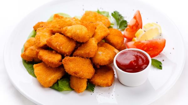 Chicken Meat Ketchup Dish Wallpaper