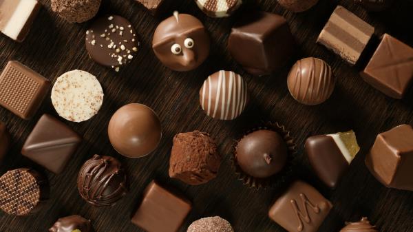 Chocolate Candies Table Allsorts Eyes Wallpaper