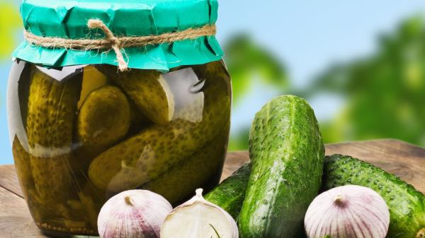 Cucumbers Garlic Food wallpaper