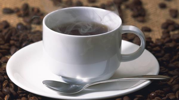 Cup Spoon Coffee Grains wallpaper