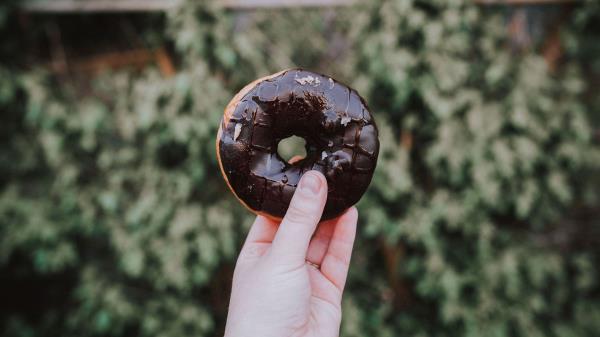 Donut Hand Chocolate wallpaper