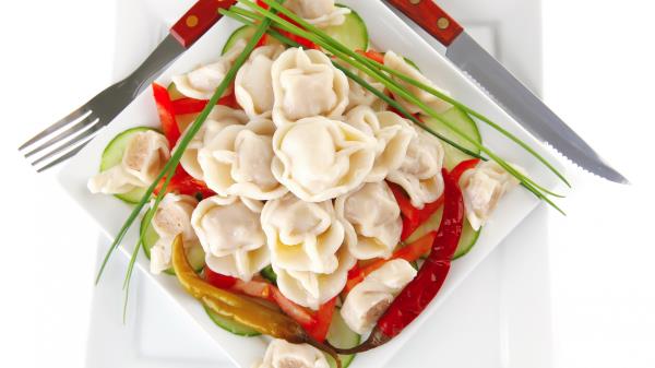 Dumplings Pastry Meat Herbs Vegetables wallpaper