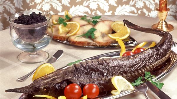 Fish Baked Laying Table Ho wallpaper