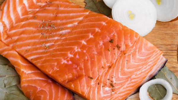 Fish Meat Cutting Seasoning Board Onions wallpaper