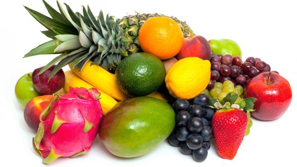 Fruit Heap White Background Health wallpaper