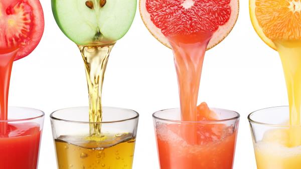 Fruit Pomace Tomato Juice Glasses White Background wallpaper