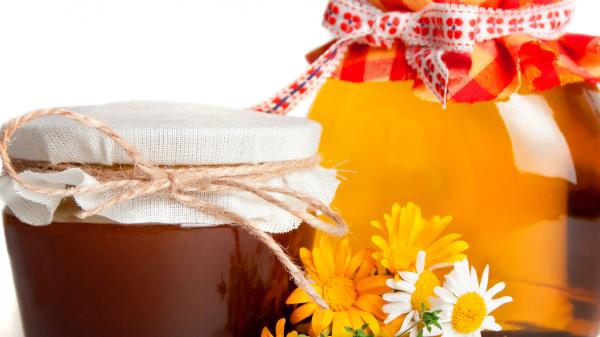 Honey Flowers Jar Sweet wallpaper