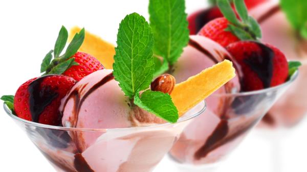Ice Cream Chocolate Dessert Mint wallpaper